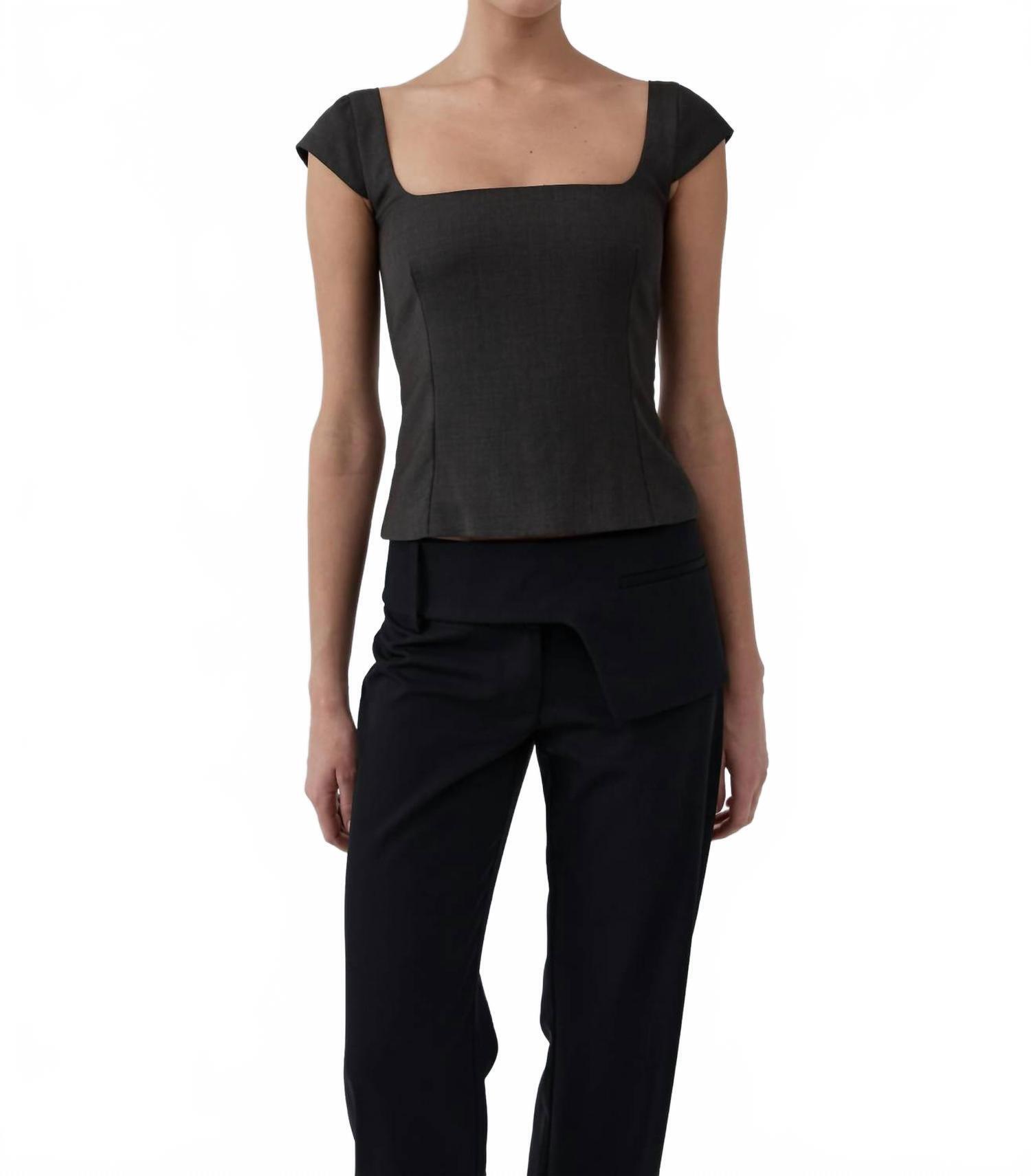 New St. Agni Wool Cap Sleeve Top In Umber